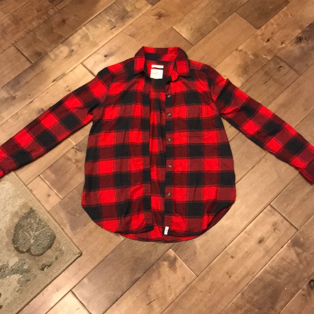 Red lightweight flannel